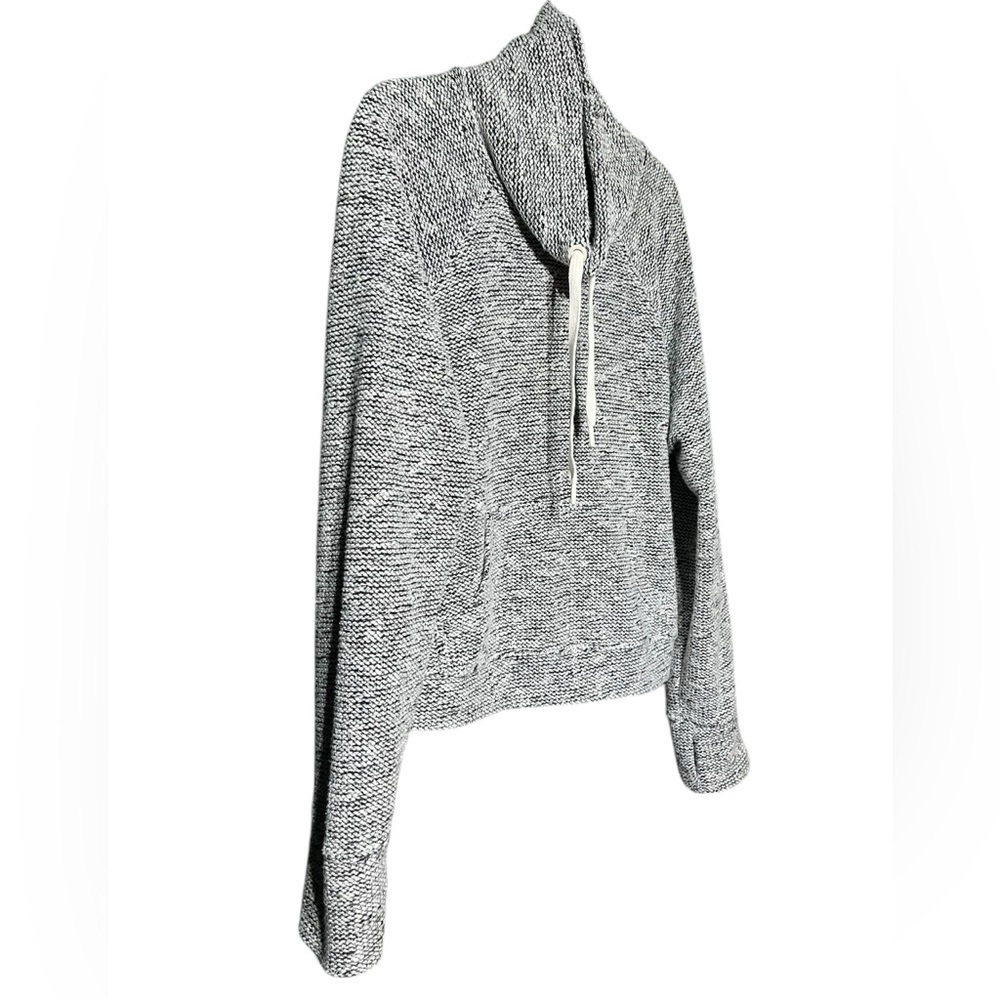 Offline By Aerie Funnel Neck Cropped Pullover Sweatshirt Sweater Heathered Gray - Picture 3 of 16